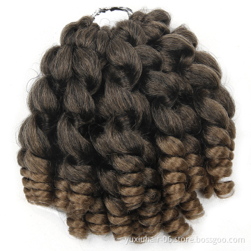 jamaican bounce curl crochet hair extension braiding hair grey wand curly crotchet hair